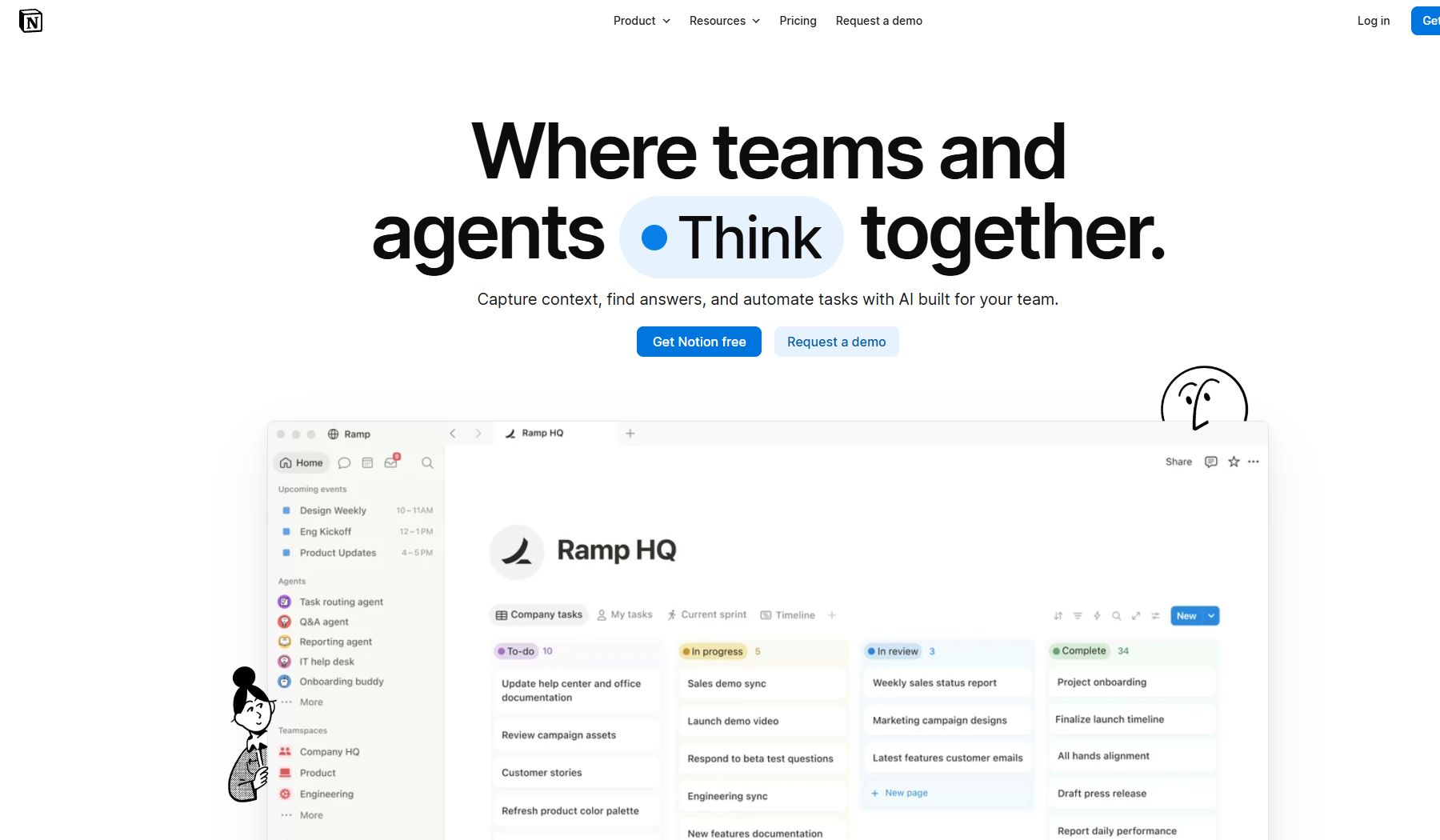 Notion homepage